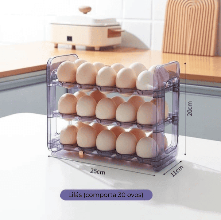 Organizador de ovos - capacidade de 30 ovos